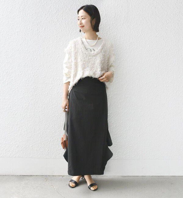 SHIPS for women「【WEB限定】〈手洗い可能〉ドライ ストレッチ ワッシャー 3WAY フリル スカート」|スカート|