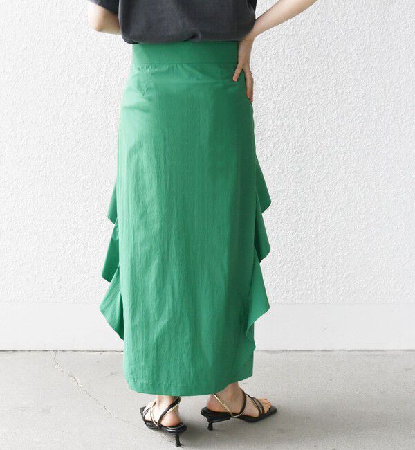 SHIPS for women「【WEB限定】〈手洗い可能〉ドライ ストレッチ ワッシャー 3WAY フリル スカート」|スカート|