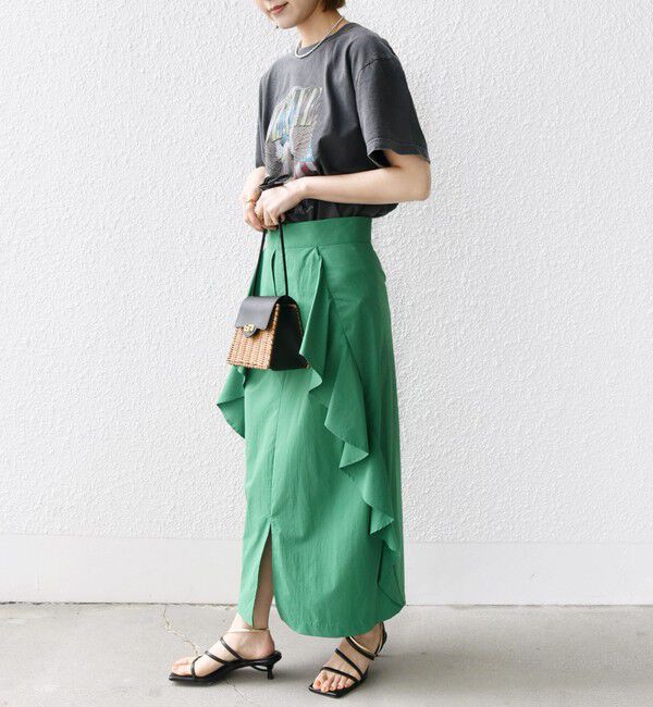 SHIPS for women「【WEB限定】〈手洗い可能〉ドライ ストレッチ ワッシャー 3WAY フリル スカート」|スカート|