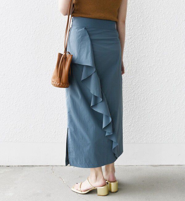 SHIPS for women「【WEB限定】〈手洗い可能〉ドライ ストレッチ ワッシャー 3WAY フリル スカート」|スカート|