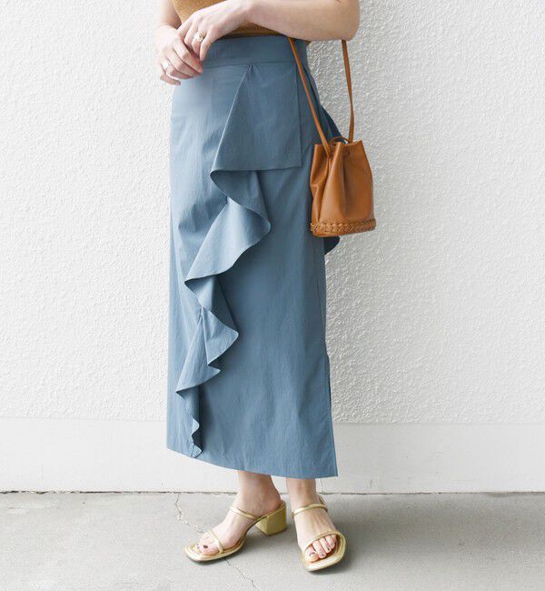 SHIPS for women「【WEB限定】〈手洗い可能〉ドライ ストレッチ ワッシャー 3WAY フリル スカート」|スカート|