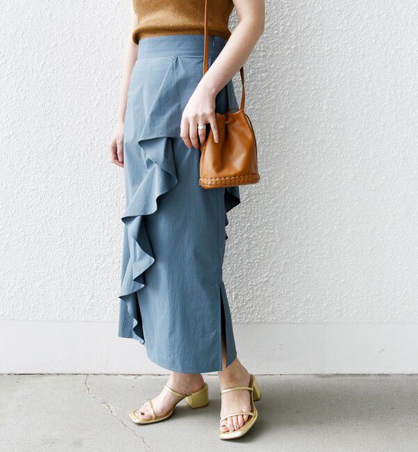 SHIPS for women「【WEB限定】〈手洗い可能〉ドライ ストレッチ ワッシャー 3WAY フリル スカート」|スカート|