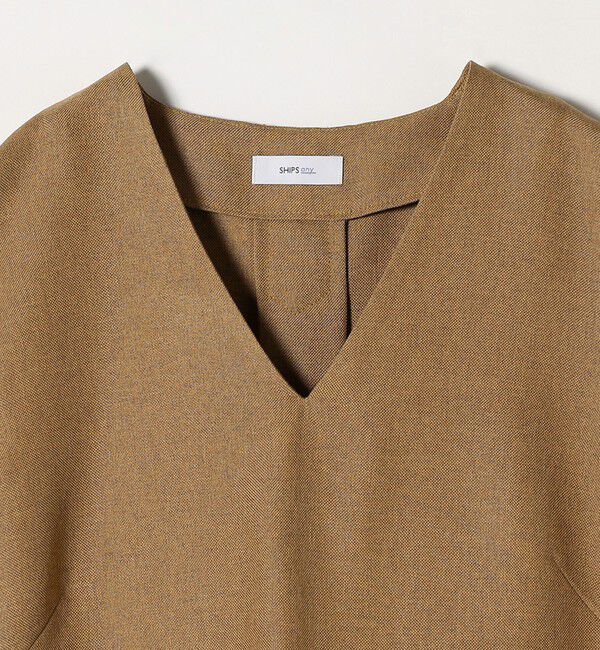 SHIPS any「SHIPS any:〈洗濯機可能〉リネンライク ブラウス &times; キュロットパンツ セットアップ」|キュロット|