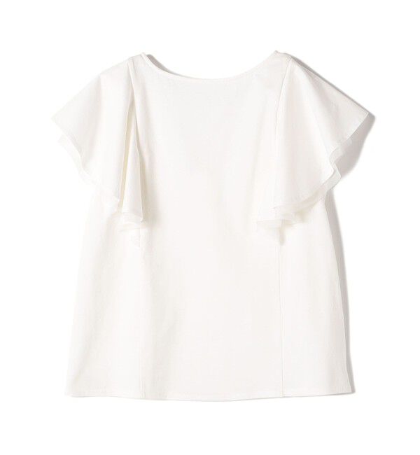 SHIPS Colors 「SHIPS Colors:チュール コンビ ラッフルスリーブ トップス◇」|Tシャツ・カットソー|