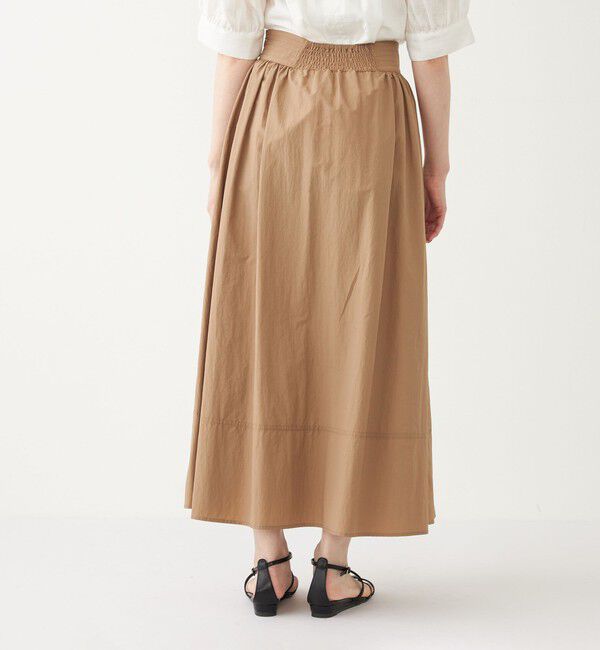 SHIPS Colors 「SHIPS Colors:〈洗濯機可能〉ナイロン ワッシャー タック スカート」|フレア|