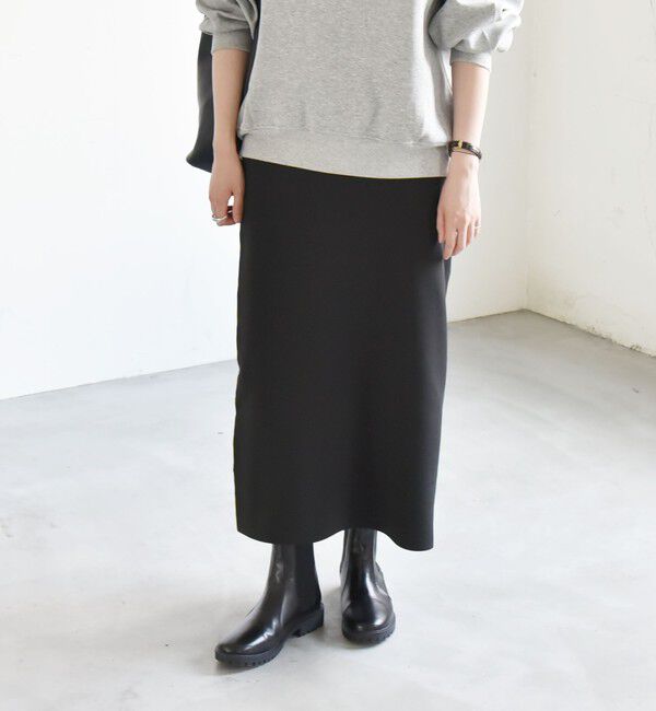 quaranciel「quaranciel:〈手洗い可能〉バックスリット ニット ナロー スカート」|タイト|