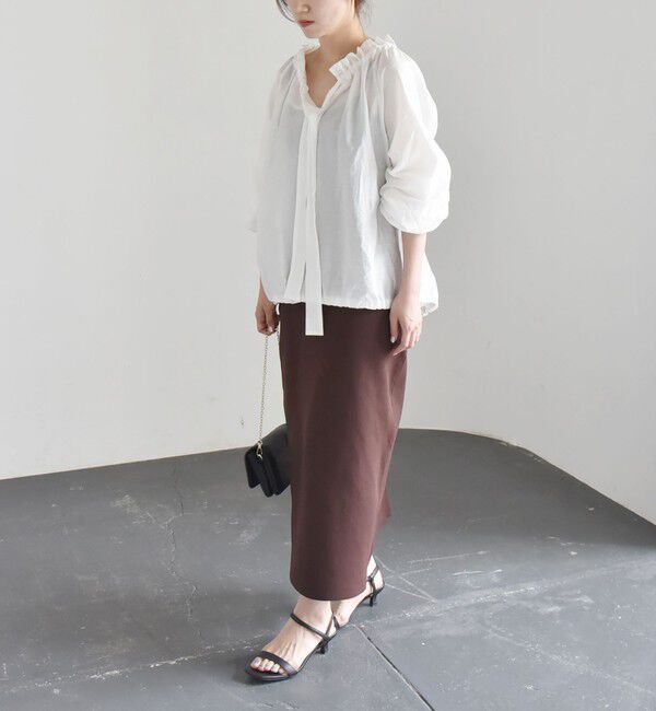 quaranciel「quaranciel:〈手洗い可能〉バックスリット ニット ナロー スカート」|タイト|