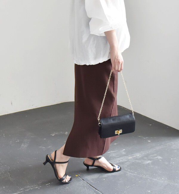 quaranciel「quaranciel:〈手洗い可能〉バックスリット ニット ナロー スカート」|タイト|