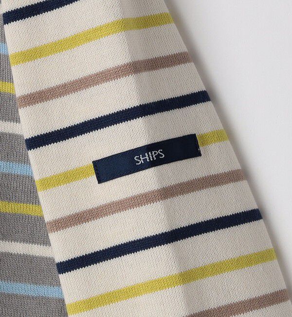 SHIPS KIDS「SHIPS KIDS:80～90cm / オーガニック コットン ボーダー 長袖 TEE」|Tシャツ・カットソー|