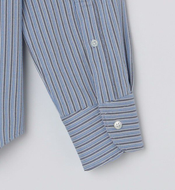 SHIPS「SHIPS: ジャージー マルチストライプ ワンピースカラー シャツ」|シャツ・ブラウス|