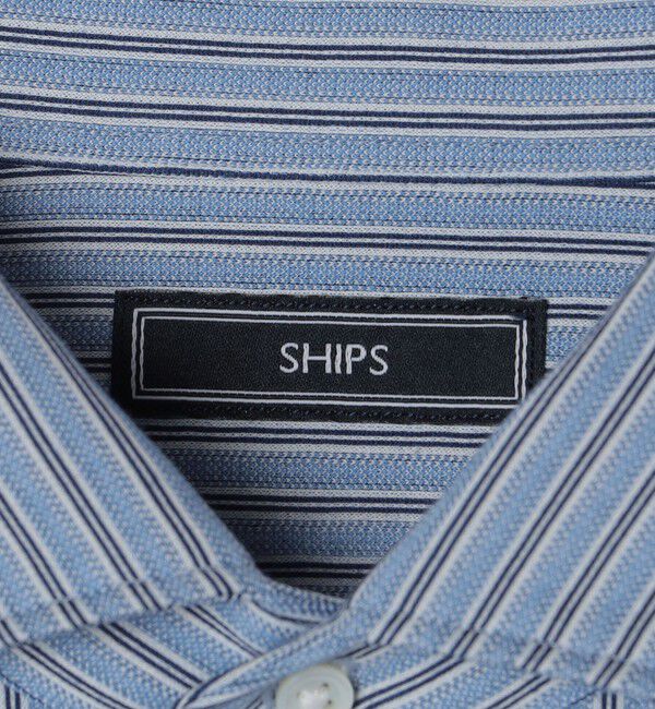 SHIPS「SHIPS: ジャージー マルチストライプ ワンピースカラー シャツ」|シャツ・ブラウス|