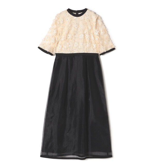 SHIPS for women「kaene:エンブロイダリー ミックス ワンピース〈セレモニー対応可〉」|ワンピース|