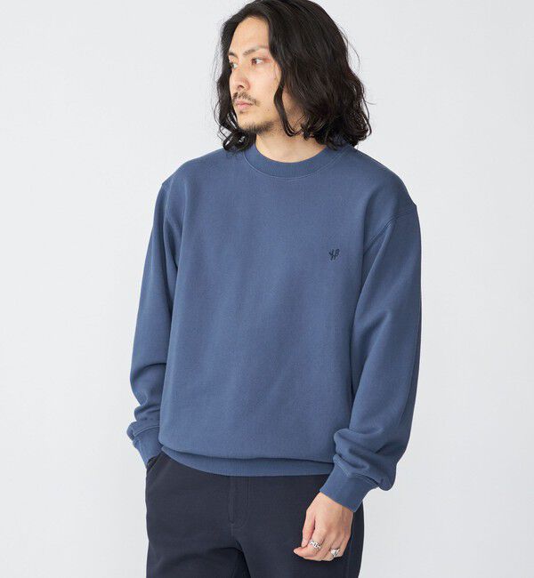 SHIPS「【WEB限定】SHIPS: ワンポイント ロゴ オープンエンド テリー ボールウォッシュ スウェット」|スウェット・ジャージ|ネイビー