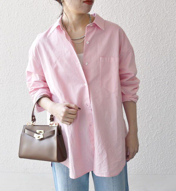 SHIPS any「SHIPS any:〈洗濯機可能〉コットン レギュラーカラー 刺繍 シャツ」|シャツ・ブラウス|