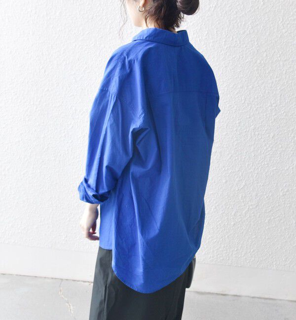 SHIPS any「SHIPS any:〈洗濯機可能〉コットン レギュラーカラー 刺繍 シャツ」|シャツ・ブラウス|