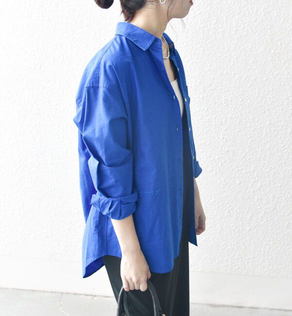 SHIPS any「SHIPS any:〈洗濯機可能〉コットン レギュラーカラー 刺繍 シャツ」|シャツ・ブラウス|