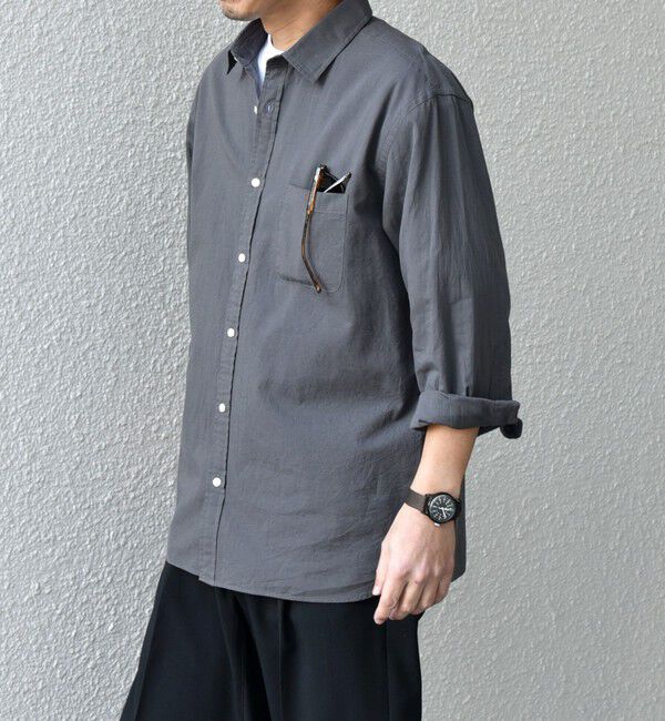 SHIPS any「SHIPS any:〈洗濯機可能〉コットン/リネン ７分袖 レギュラー シャツ 25SS◇」|シャツ・ブラウス|