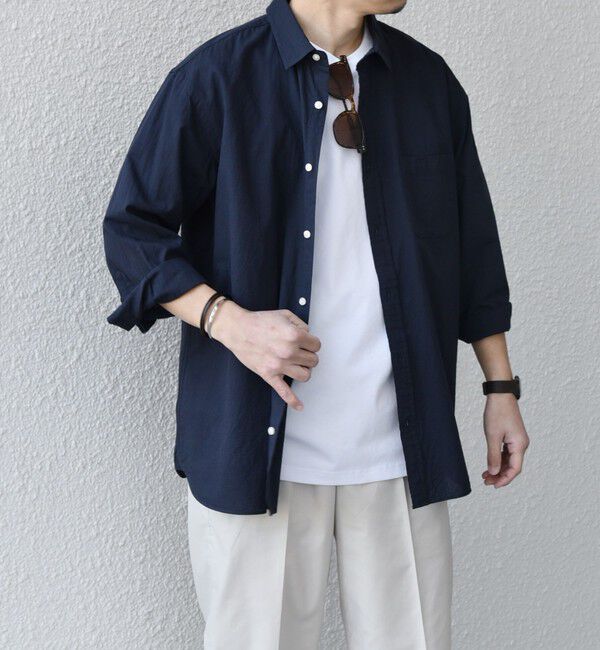 SHIPS any「SHIPS any:〈洗濯機可能〉コットン/リネン ７分袖 レギュラー シャツ 25SS◇」|シャツ・ブラウス|