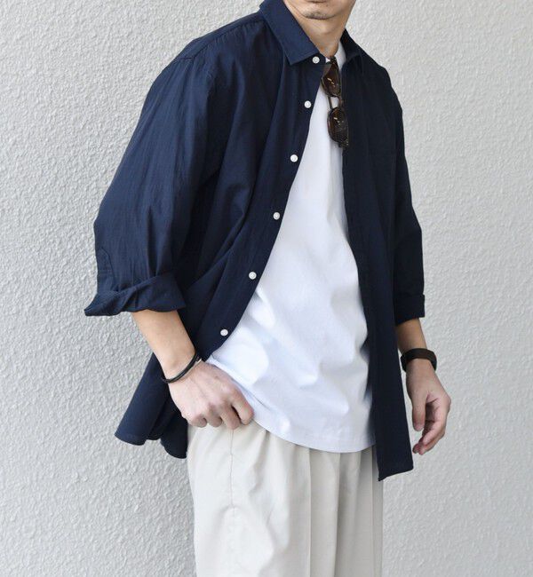 SHIPS any「SHIPS any:〈洗濯機可能〉コットン/リネン ７分袖 レギュラー シャツ 25SS◇」|シャツ・ブラウス|