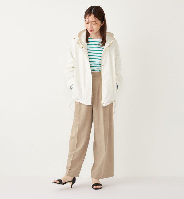 SHIPS Colors 「SHIPS Colors:〈手洗い可能〉 メランジ タック ワイドパンツ」|その他|