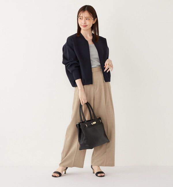 SHIPS Colors 「SHIPS Colors:〈手洗い可能〉タック ニット ブルゾン 2」|カーディガン|