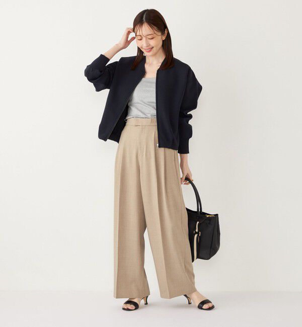 SHIPS Colors 「SHIPS Colors:〈手洗い可能〉タック ニット ブルゾン 2」|カーディガン|