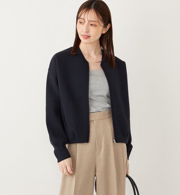 SHIPS Colors 「SHIPS Colors:〈手洗い可能〉タック ニット ブルゾン 2」|カーディガン|