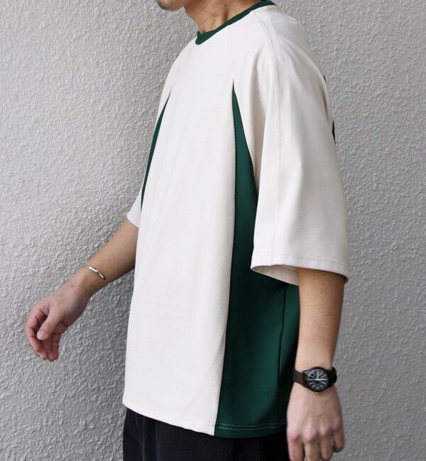 SHIPS any「SHIPS any:〈洗濯機可能〉リブ パネル スポーティー ジャージー Tシャツ◇」|Tシャツ・カットソー|