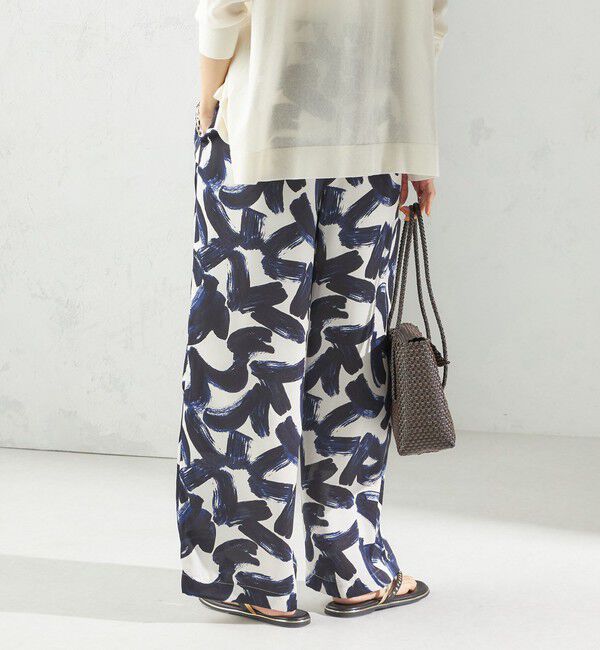 SHIPS for women「〈手洗い可能〉サテン プリント ドロスト パンツ」|その他|