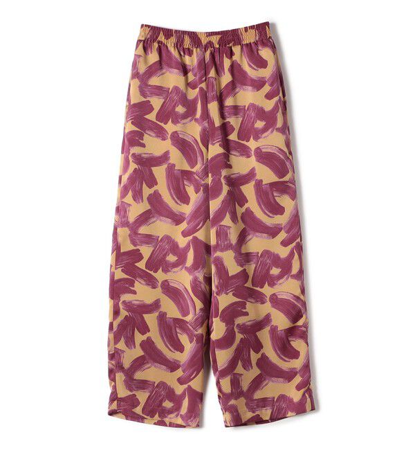 SHIPS for women「〈手洗い可能〉サテン プリント ドロスト パンツ」|その他|