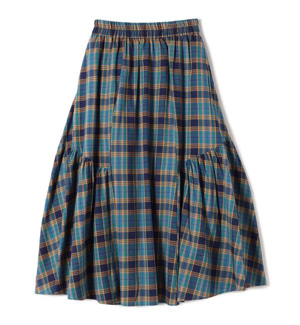 SHIPS Colors 「SHIPS Colors:〈手洗い可能〉マドラスチェック ギャザー スカート◇」|スカート|