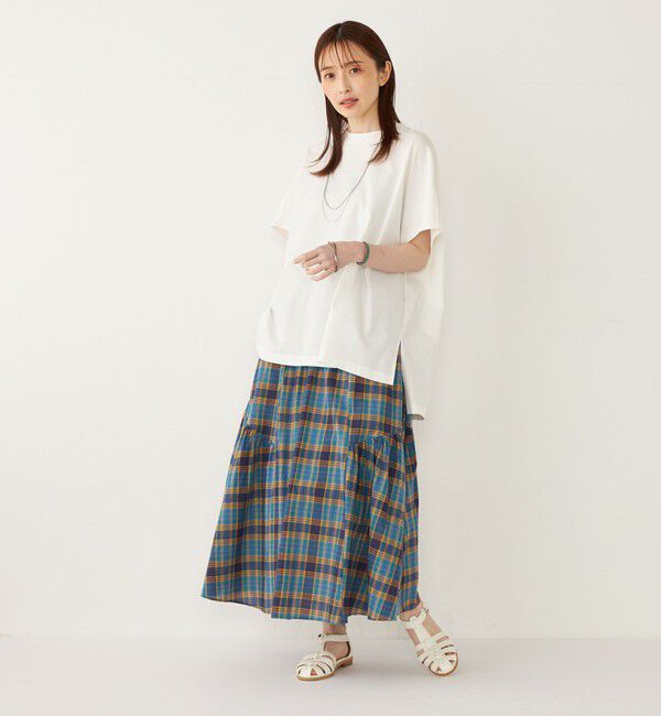 SHIPS Colors 「SHIPS Colors:〈手洗い可能〉マドラスチェック ギャザー スカート◇」|スカート|