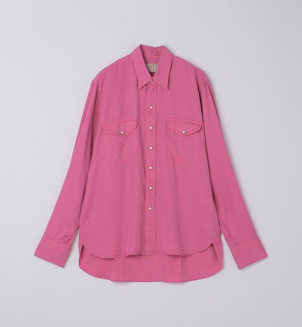 SHIPS「WYTHE NEW YORK: LYOCEL/G PEARLSNAP SHIRT」|シャツ・ブラウス|ピンク系