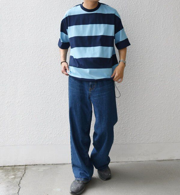 SHIPS any「SHIPS any: ワイド カラー ボーダー スピンドル Tシャツ◇」|Tシャツ・カットソー|