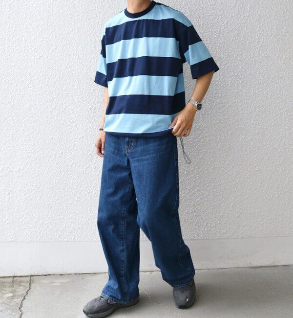 SHIPS any「SHIPS any: ワイド カラー ボーダー スピンドル Tシャツ◇」|Tシャツ・カットソー|