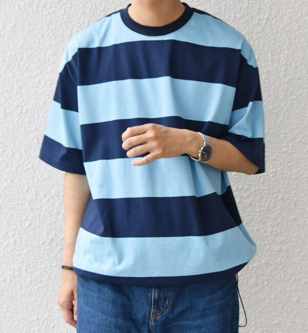 SHIPS any「SHIPS any: ワイド カラー ボーダー スピンドル Tシャツ◇」|Tシャツ・カットソー|