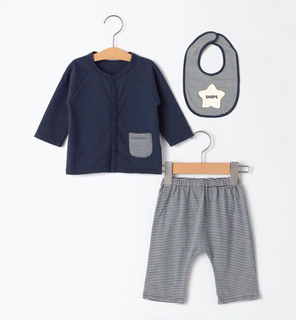 SHIPS KIDS「SHIPS KIDS:80cm / ロングスリーブ ギフトセット」|ギフトセット|ネイビー