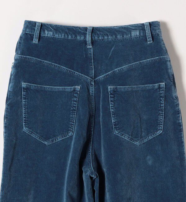 quaranciel「quaranciel:〈洗濯機可能〉コットン ベロア インディゴ ハイライズ ルーズ ワイド パンツ」|その他|