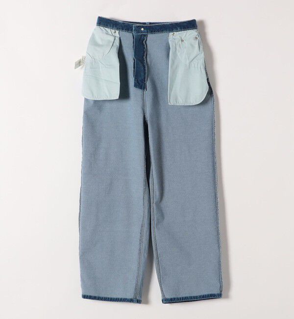 quaranciel「quaranciel:〈洗濯機可能〉コットン ベロア インディゴ ハイライズ ルーズ ワイド パンツ」|その他|