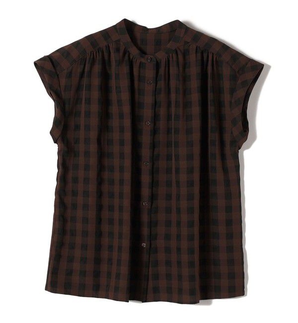 SHIPS Colors 「SHIPS Colors:〈手洗い可能〉キンガムチェック ジャカード ショート スリーブ シャツ」|シャツ・ブラウス|