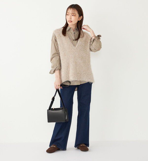 SHIPS Colors 「SHIPS Colors:〈手洗い可能〉ストライプ オーバー シャツ」|シャツ・ブラウス|