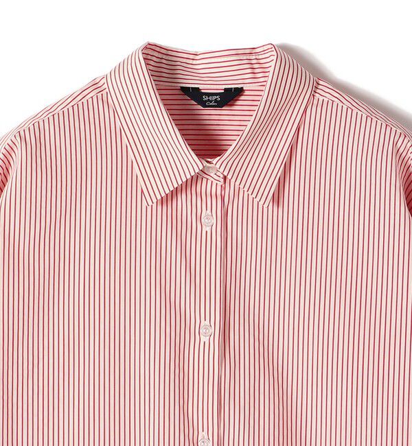SHIPS Colors 「SHIPS Colors:〈手洗い可能〉ストライプ オーバー シャツ」|シャツ・ブラウス|