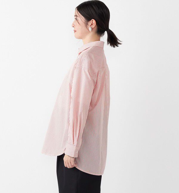 SHIPS Colors 「SHIPS Colors:〈手洗い可能〉ストライプ オーバー シャツ」|シャツ・ブラウス|