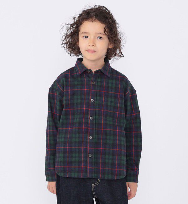 SHIPS KIDS「SHIPS KIDS:100～130cm / ネル チェック シャツ」|シャツ・ブラウス|