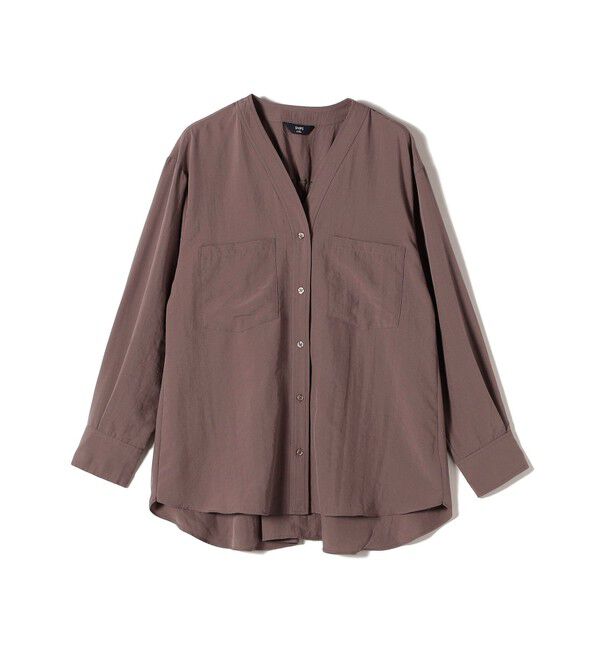 SHIPS Colors 「SHIPS Colors:〈手洗い可能〉ワッシャー  Vネック ポケット シャツ」|シャツ・ブラウス|