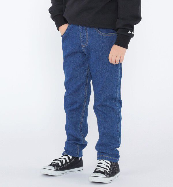 SHIPS KIDS「SHIPS KIDS:100～130cm / ソフト ストレッチ デニム パンツ」|デニム|ネイビー