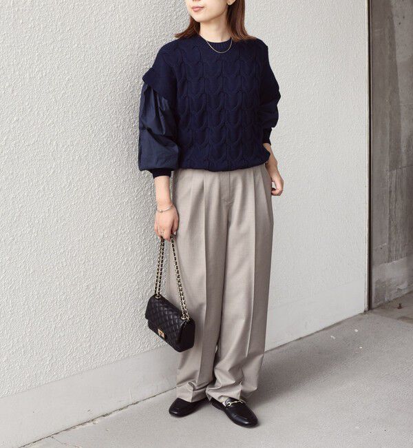 SHIPS Colors 「SHIPS Colors:〈手洗い可能〉TR ベルテッド タック パンツ」|その他|