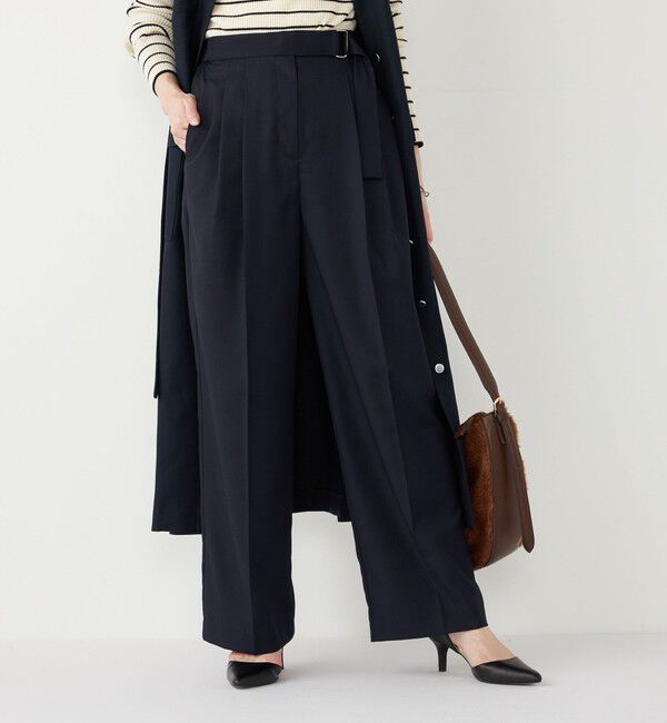 SHIPS Colors 「SHIPS Colors:〈手洗い可能〉TR ベルテッド タック パンツ」|その他|