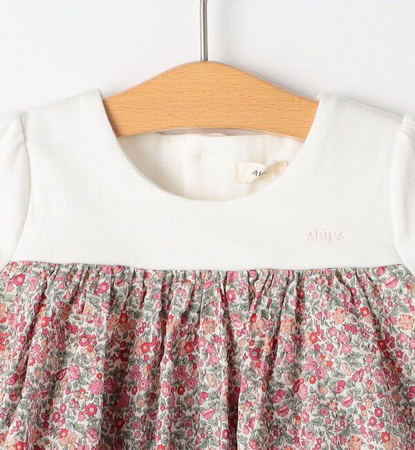 SHIPS KIDS「SHIPS KIDS:70～80cm / フラワー セット ロンパース」|ロンパース|