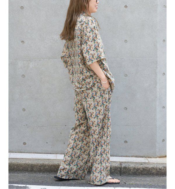 OUTDOOR PRODUCTS Usual Things「ペイズリープリントイージーパンツ セットアップ対応可」|スラックス|